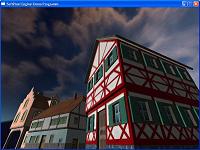 Rendering houses in a virtual city