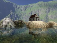 Water simulation using shader programs